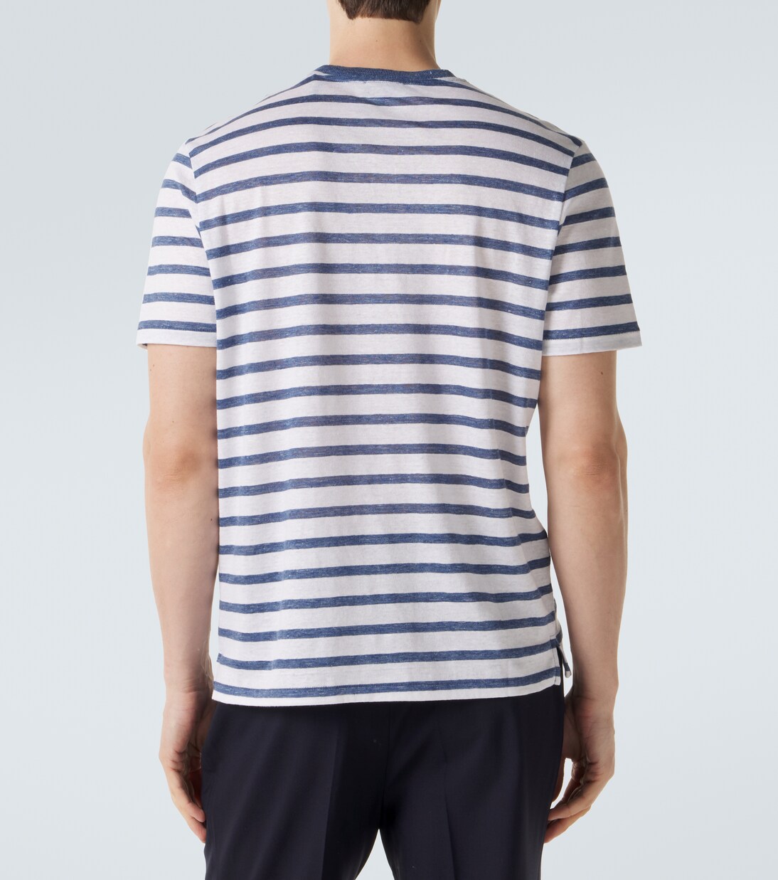 Striped linen and cotton T-shirt | Dunhill