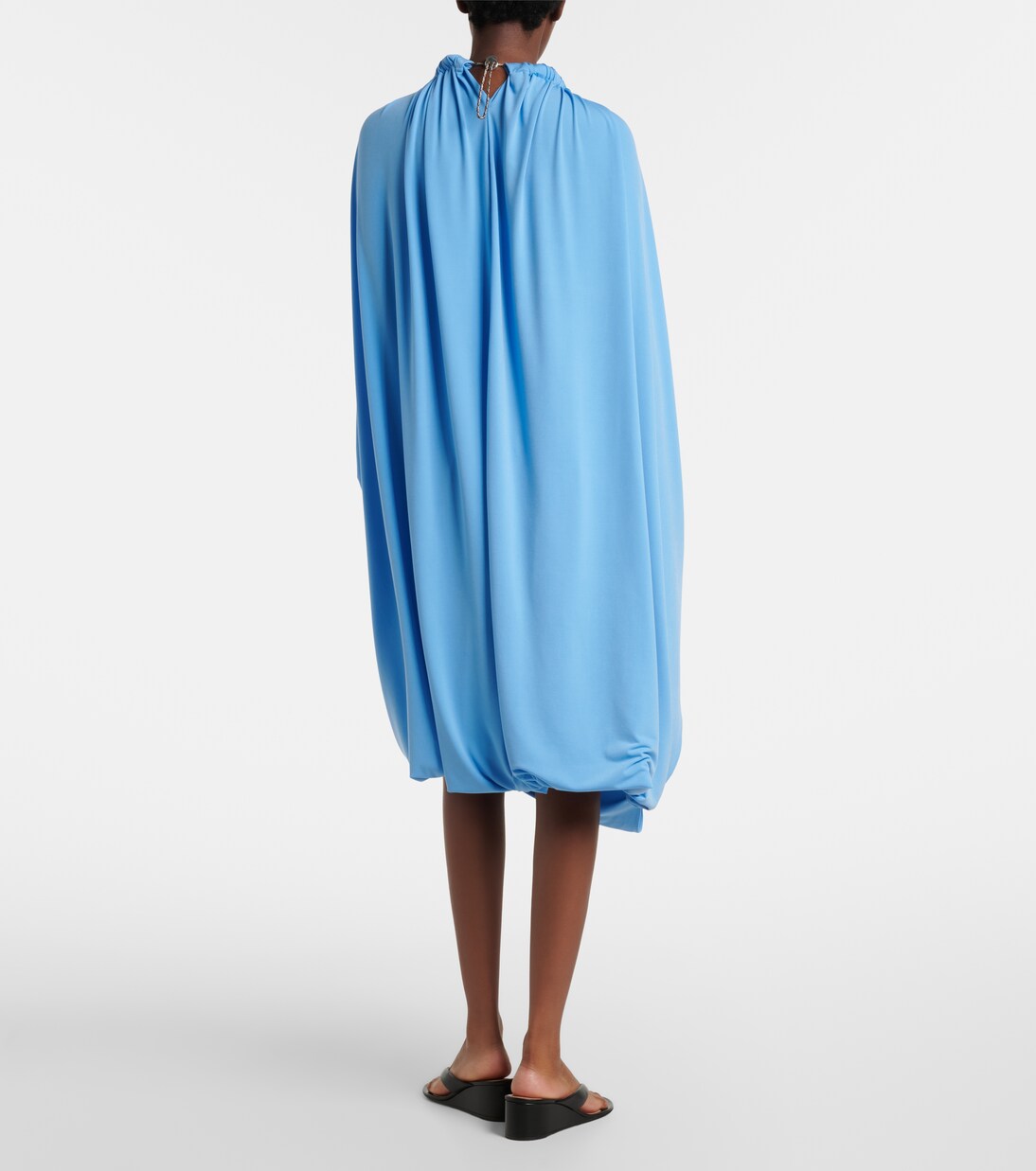 Caped draped smocked midi dress | Coperni