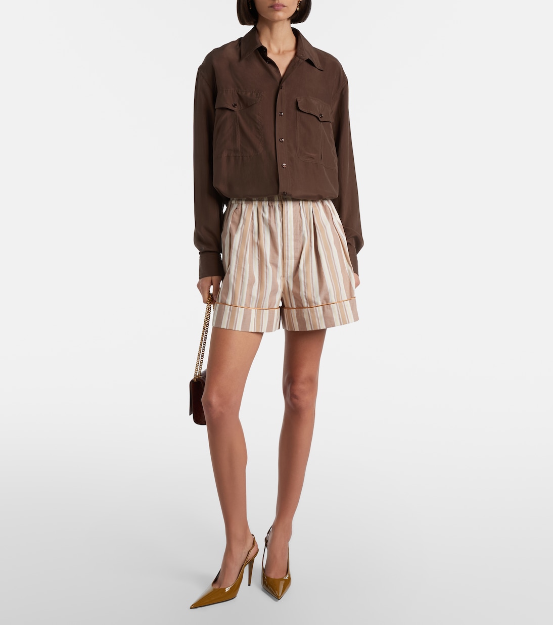 Guermantes patent leather slingback pumps | Saint Laurent