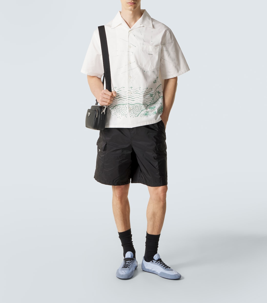 Printed cotton bowling shirt | Prada