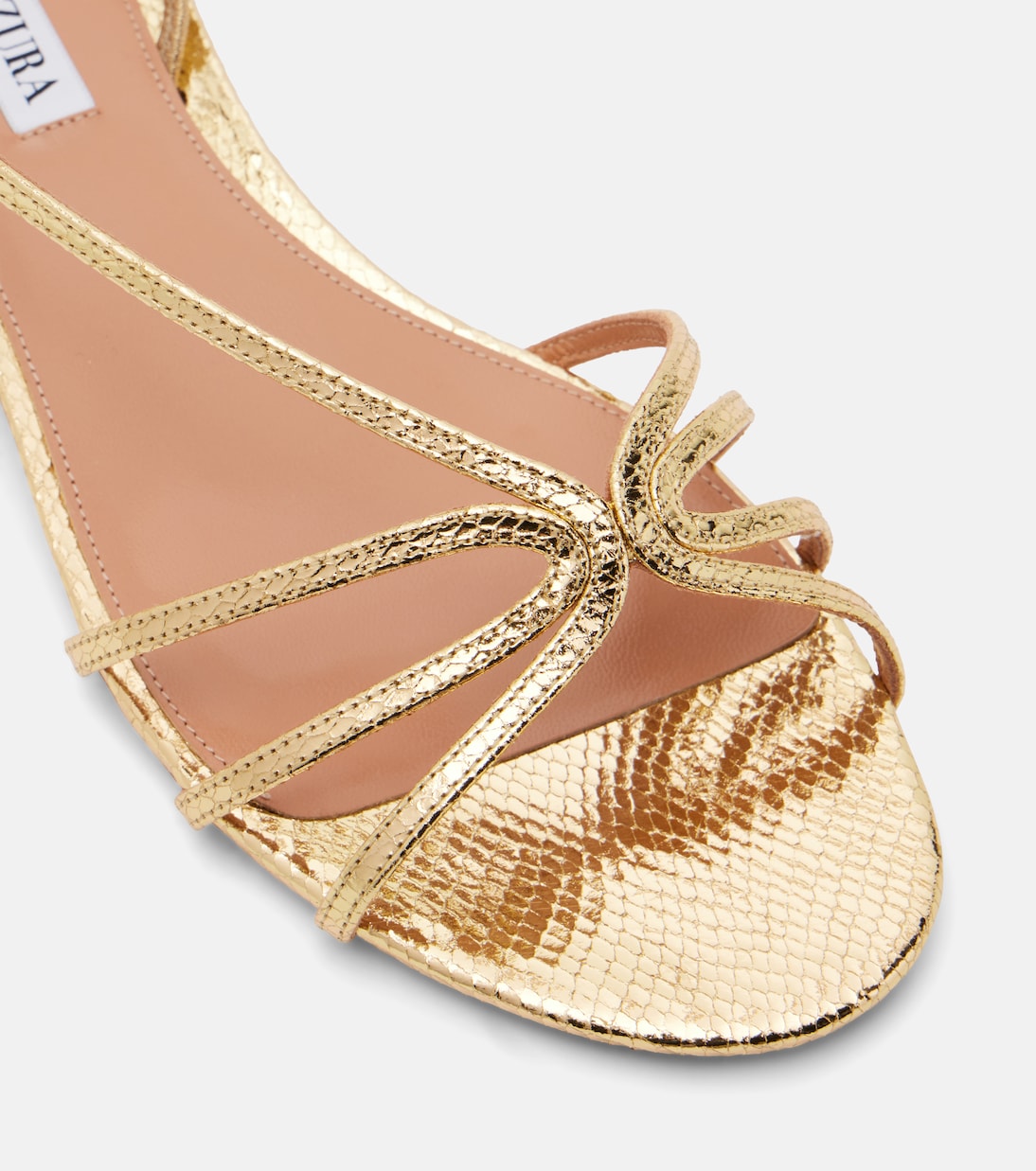 Sandalias Talk To Me de piel grabada | Aquazzura