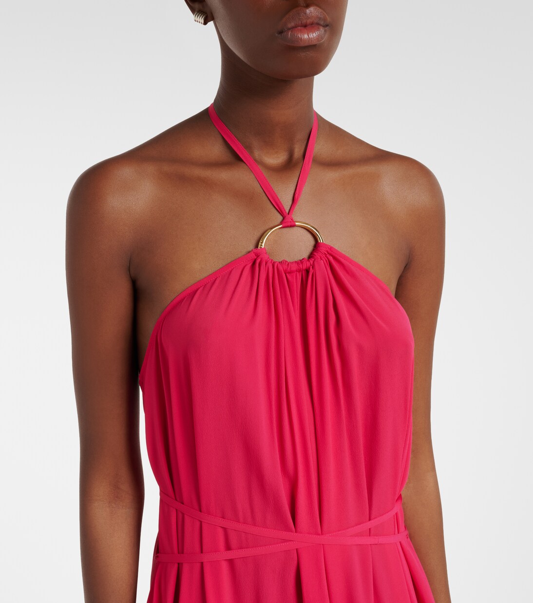 Zuzi halterneck crêpe maxi dress | Joseph