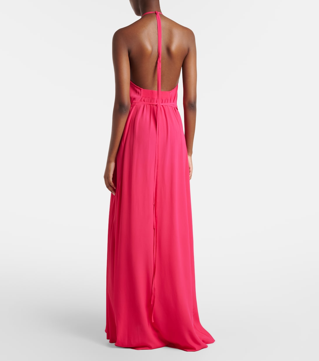 Zuzi halterneck crêpe maxi dress | Joseph