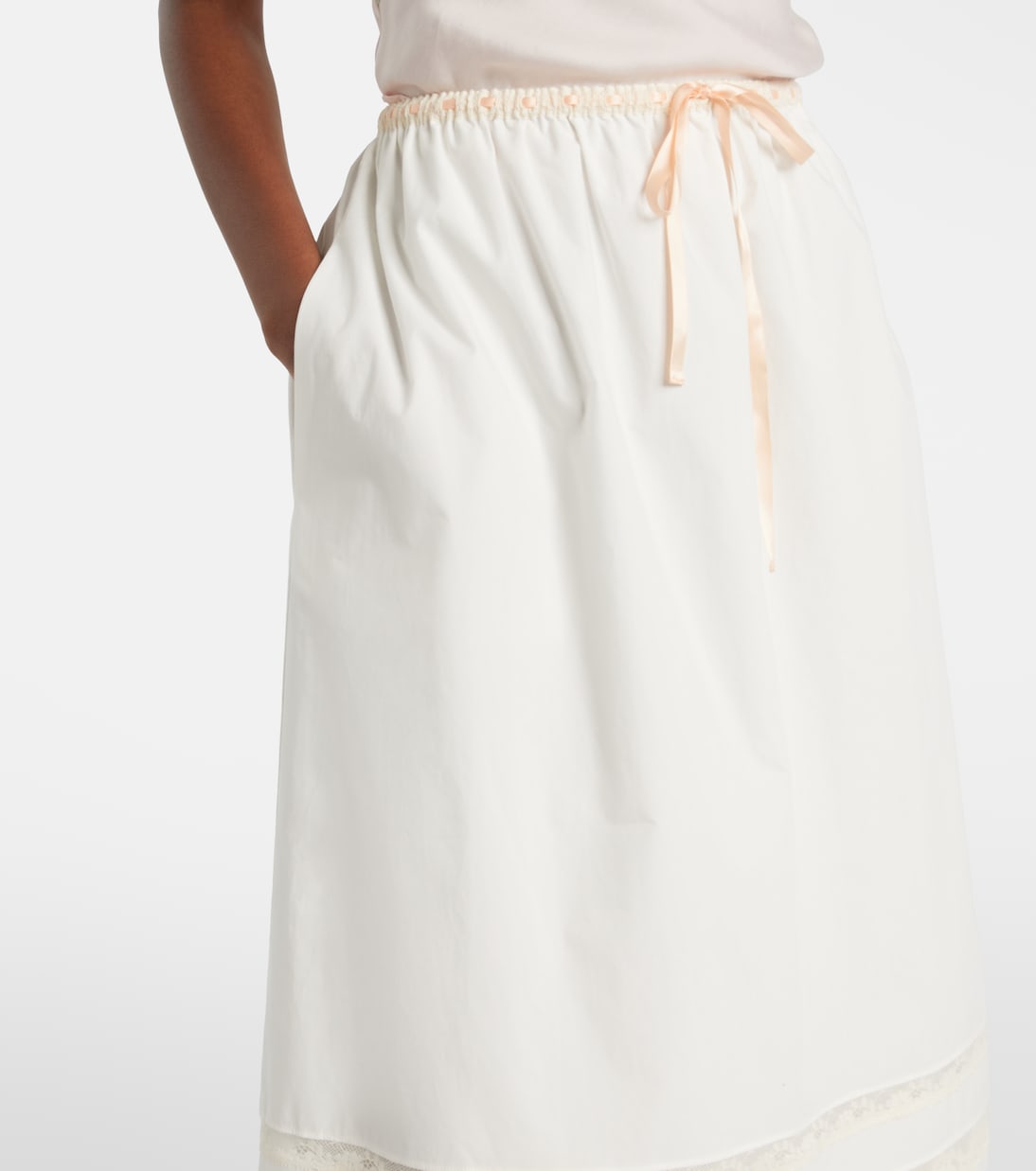 Alma lace-trimmed midi skirt | Posse
