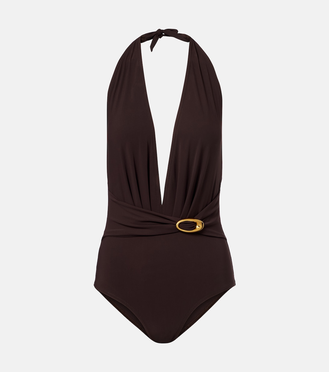 Solid embellished swimsuit | Karla Colletto