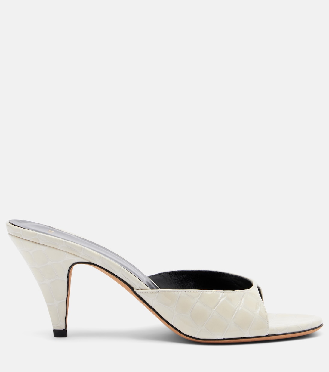 Haze croc-effect patent leather mules | JUDE