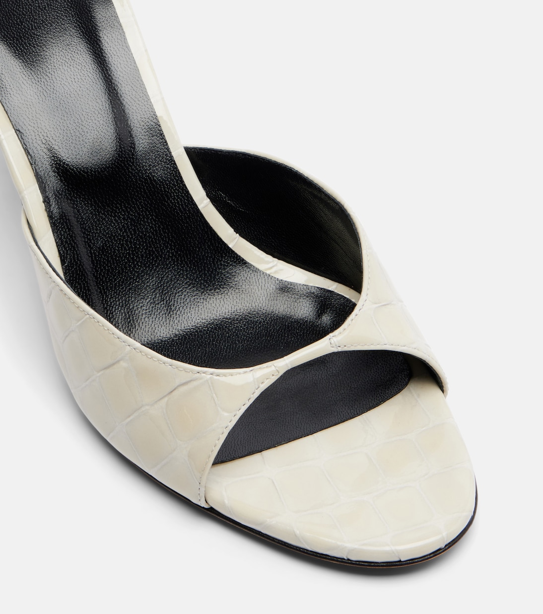 Haze croc-effect patent leather mules | JUDE