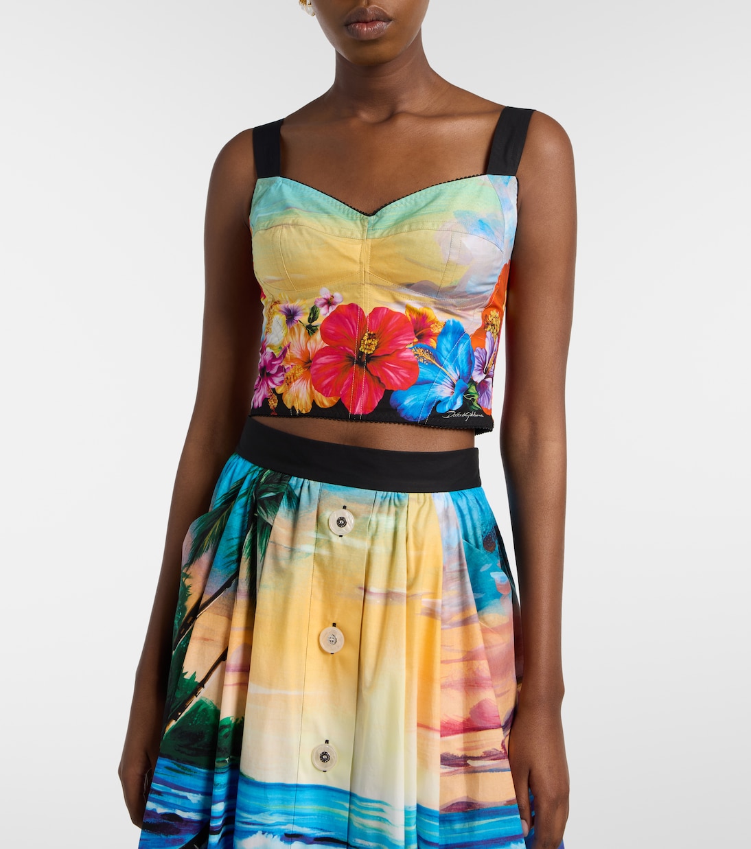 Bustier-Top aus einem Baumwollgemisch | Dolce&Gabbana