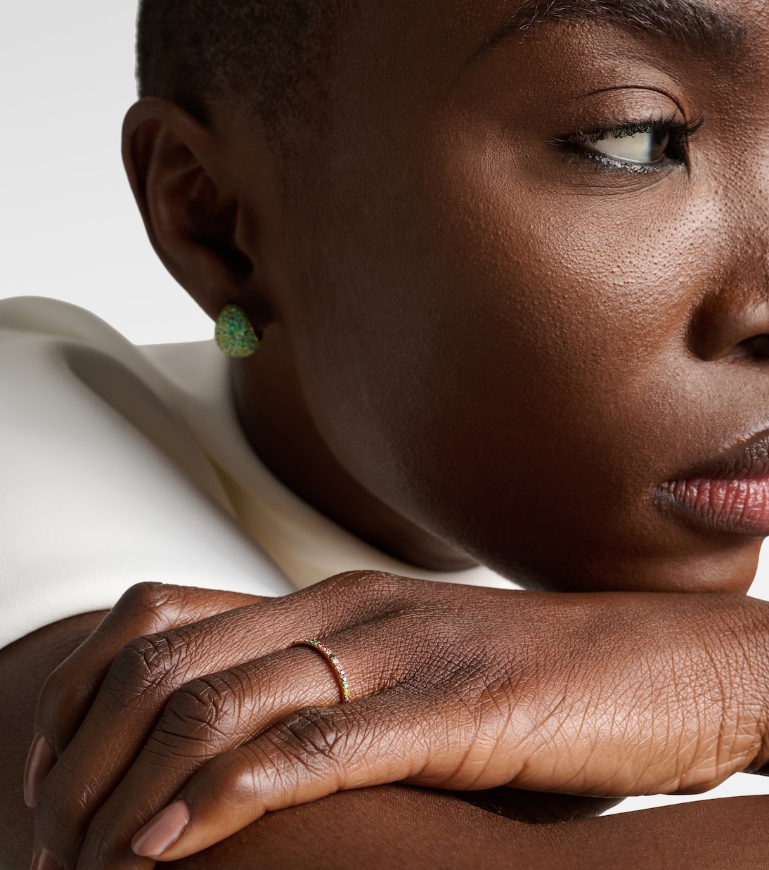 18kt gold ring with gemstones | Ileana Makri