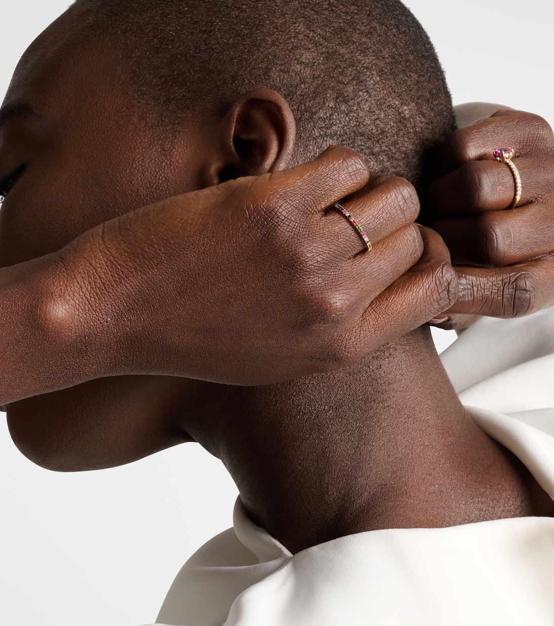 18kt gold ring with gemstones | Ileana Makri