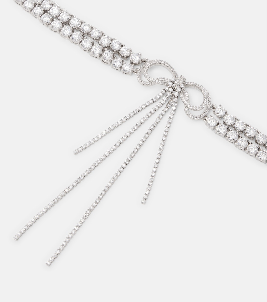 Bow crystal-embellished choker | Self-Portrait