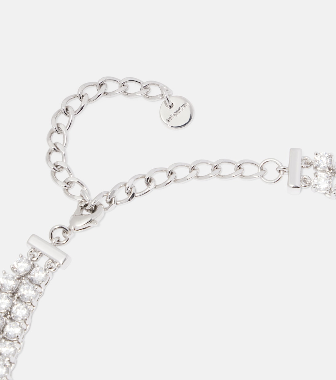 Bow crystal-embellished choker | Self-Portrait