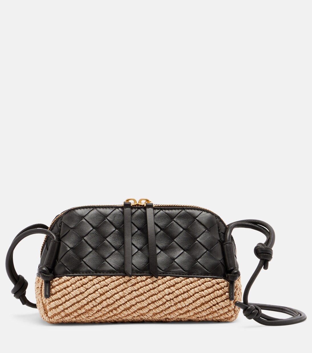 Schultertasche Concert Mini aus Raffiabast | Bottega Veneta