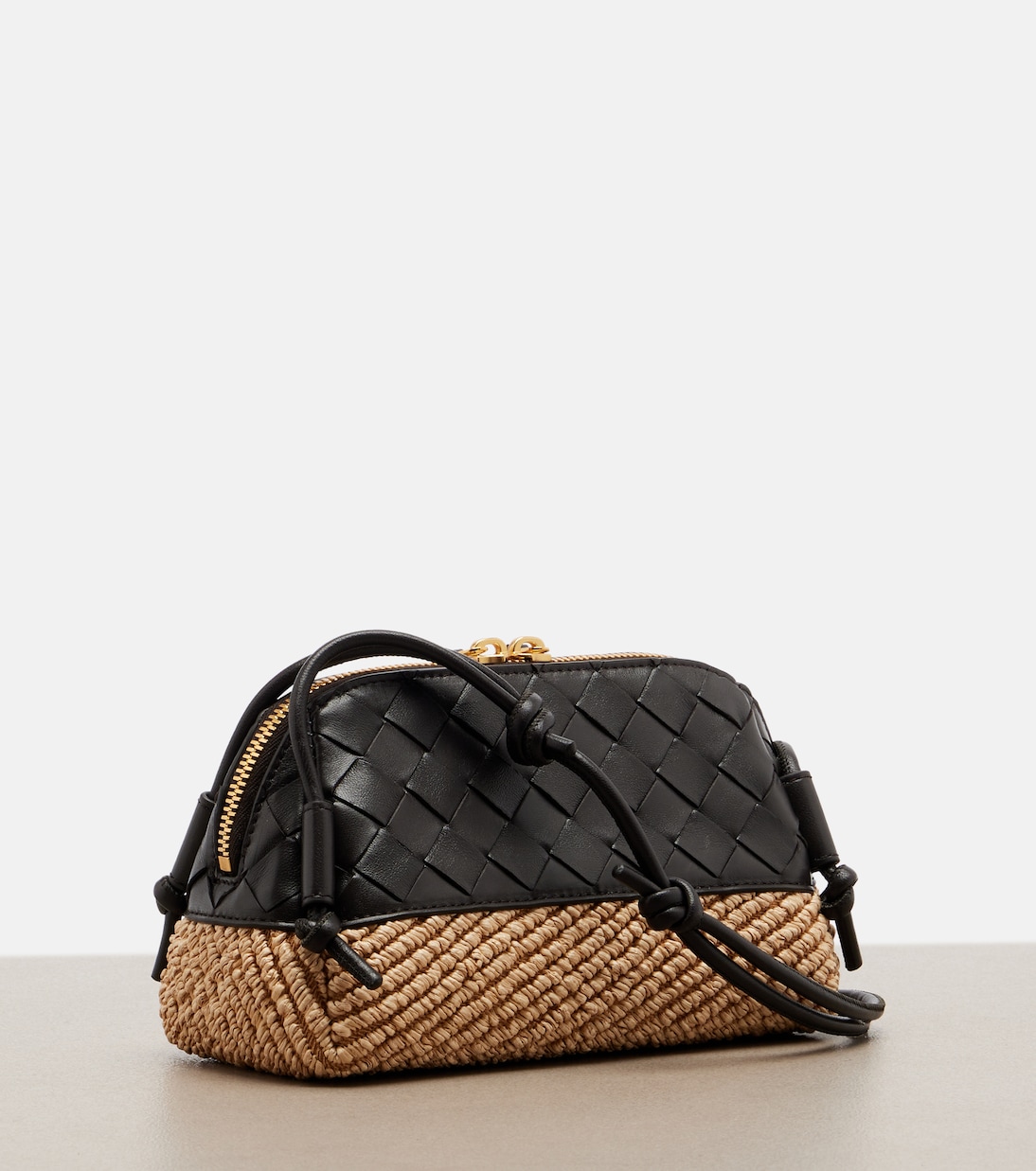 Schultertasche Concert Mini aus Raffiabast | Bottega Veneta