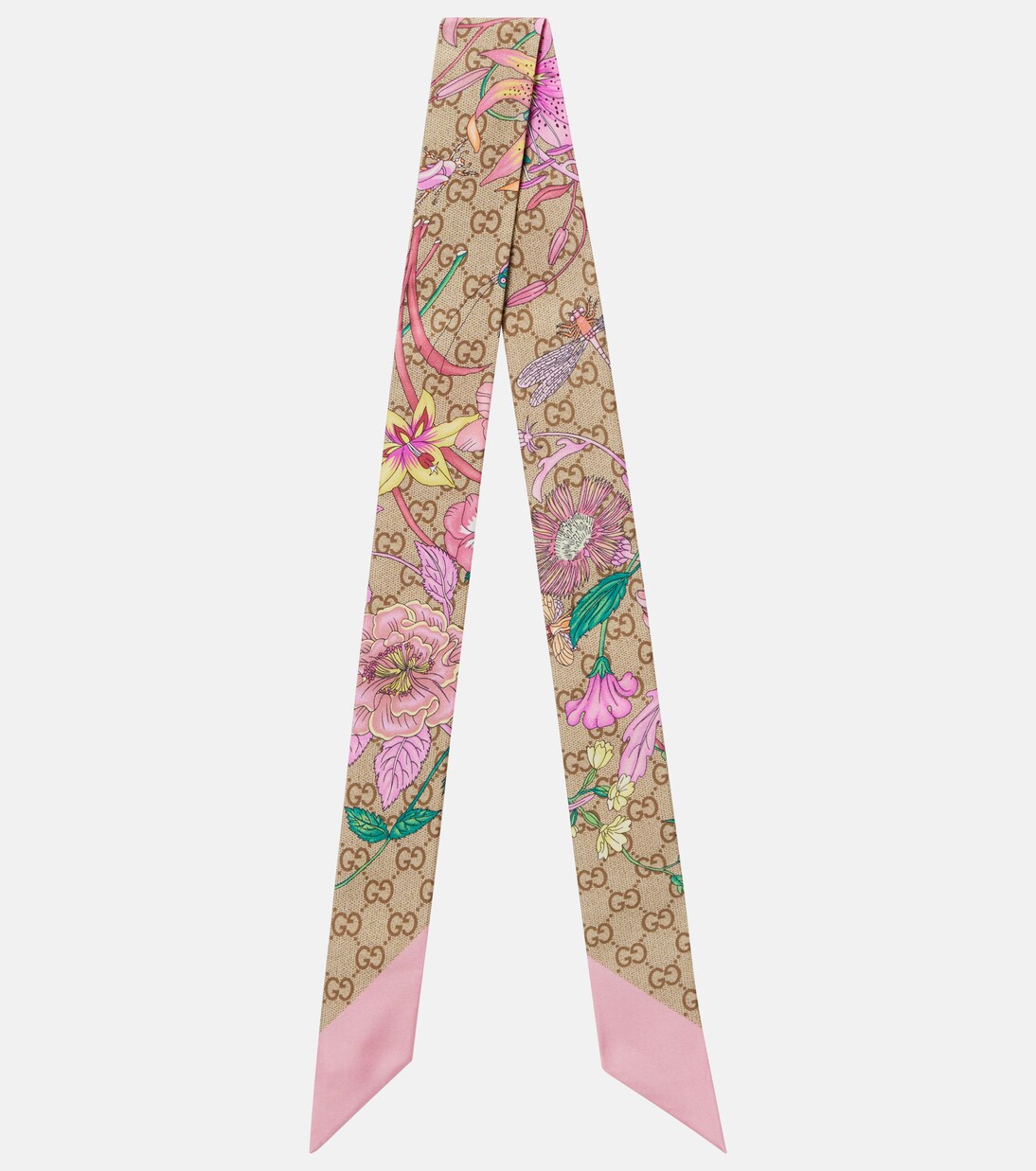 GG floral silk twill scarf | Gucci