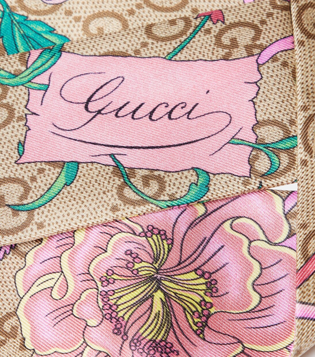 GG floral silk twill scarf | Gucci