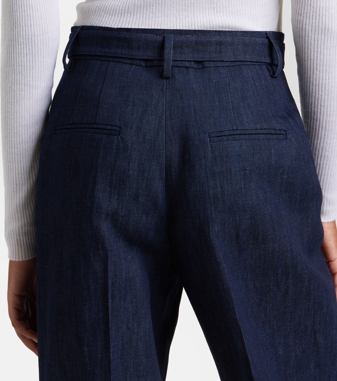 Norman belted denim wide-leg pants | Gabriela Hearst