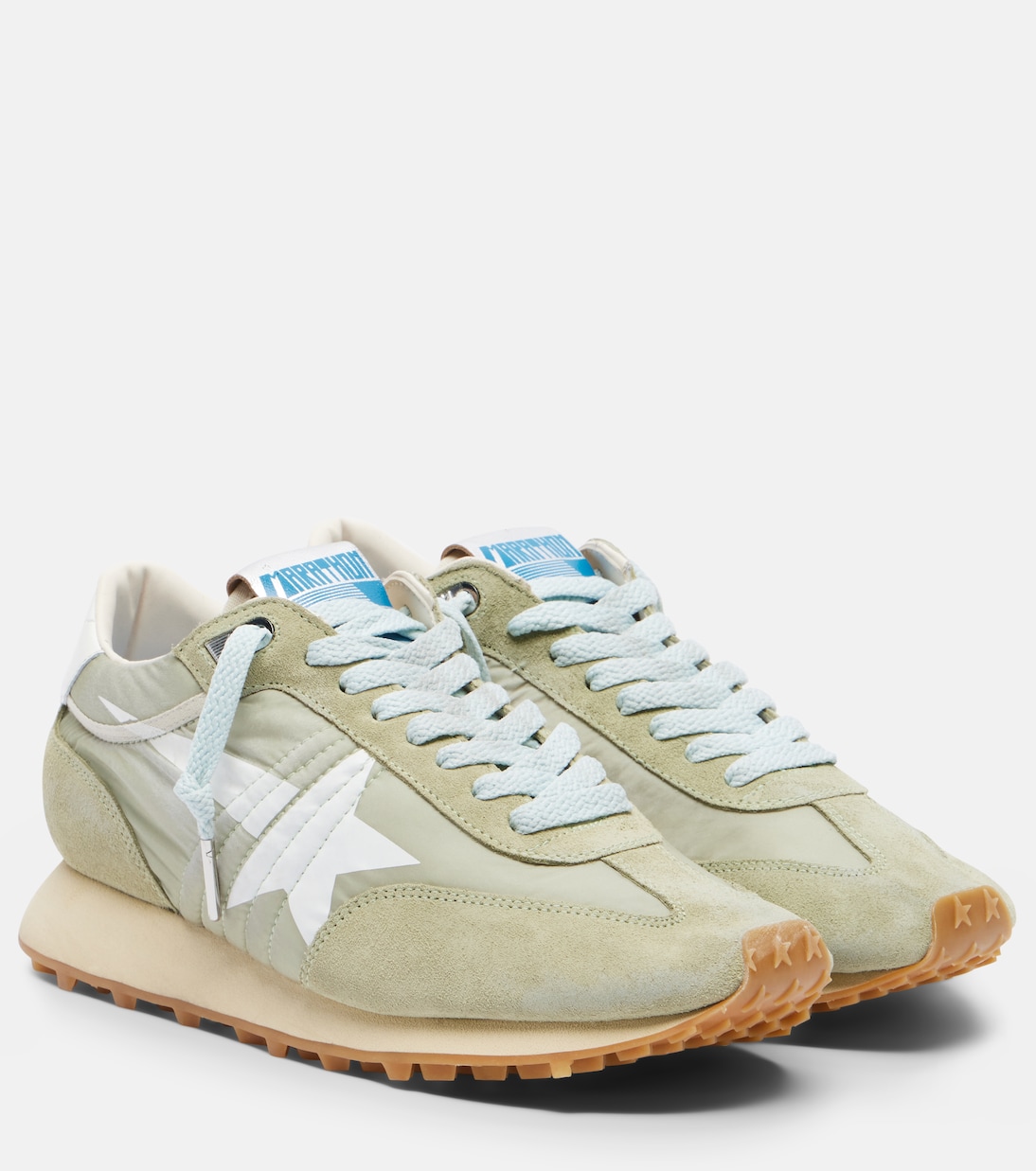 Running Marathon suede-trimmed sneakers | Golden Goose