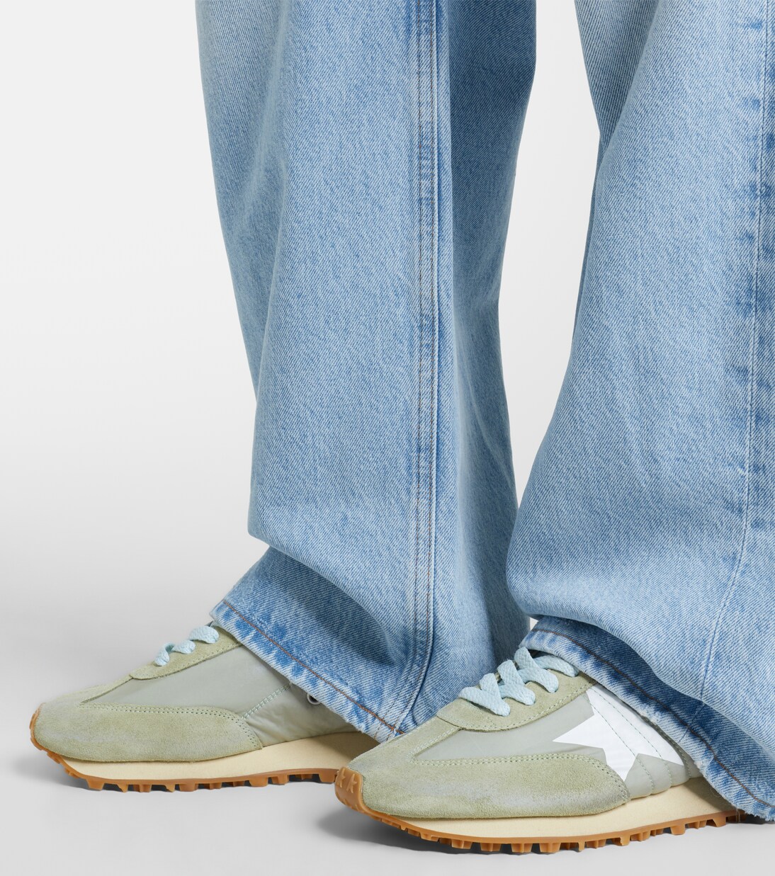 Running Marathon suede-trimmed sneakers | Golden Goose
