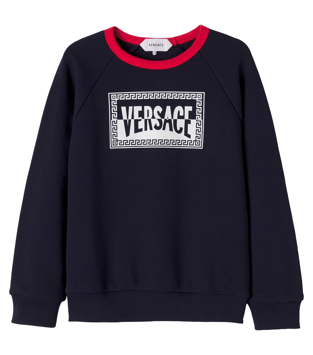 Logo cotton jersey sweatshirt | Versace Kids