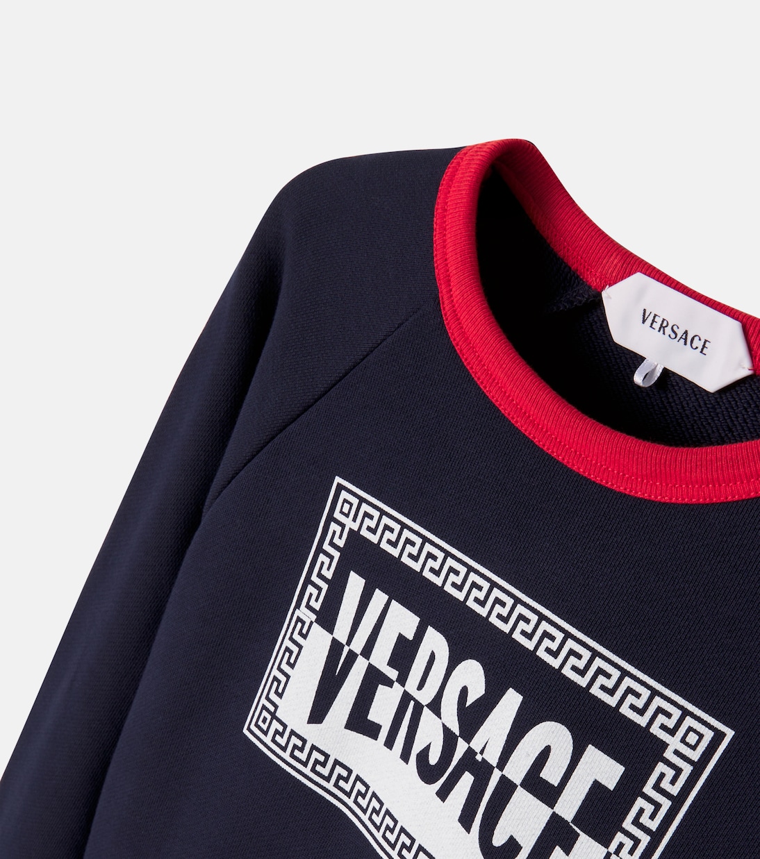 Logo cotton jersey sweatshirt | Versace Kids