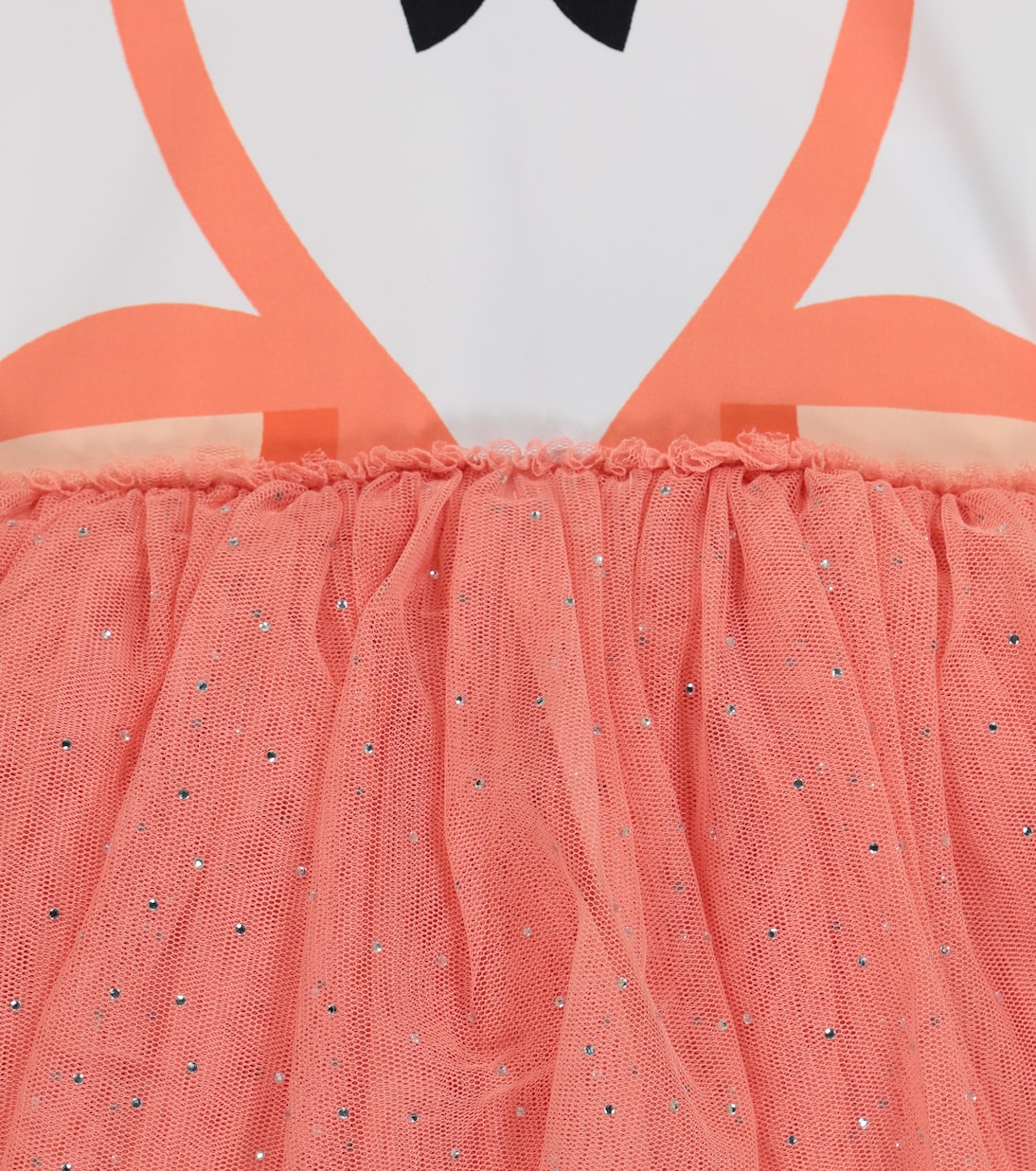 Flamingo jersey and tulle dress | Stella McCartney Kids
