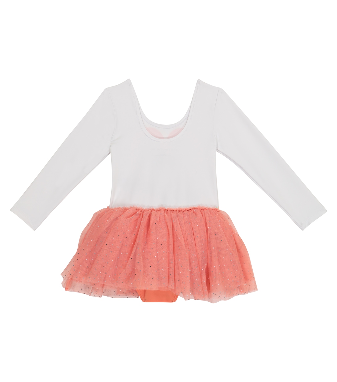 Flamingo jersey and tulle dress | Stella McCartney Kids
