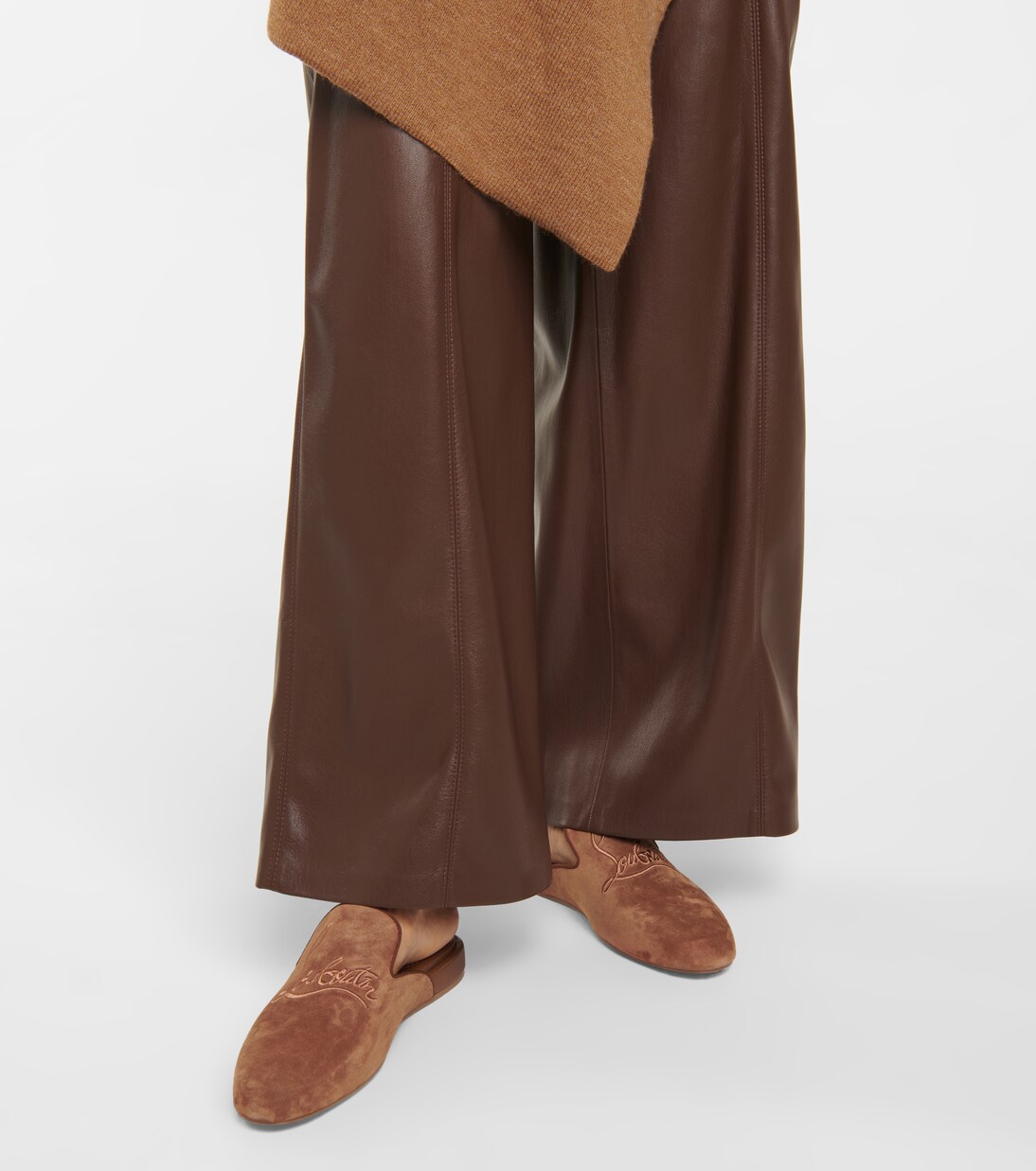 Navy Coolito Donna suede slippers | Christian Louboutin