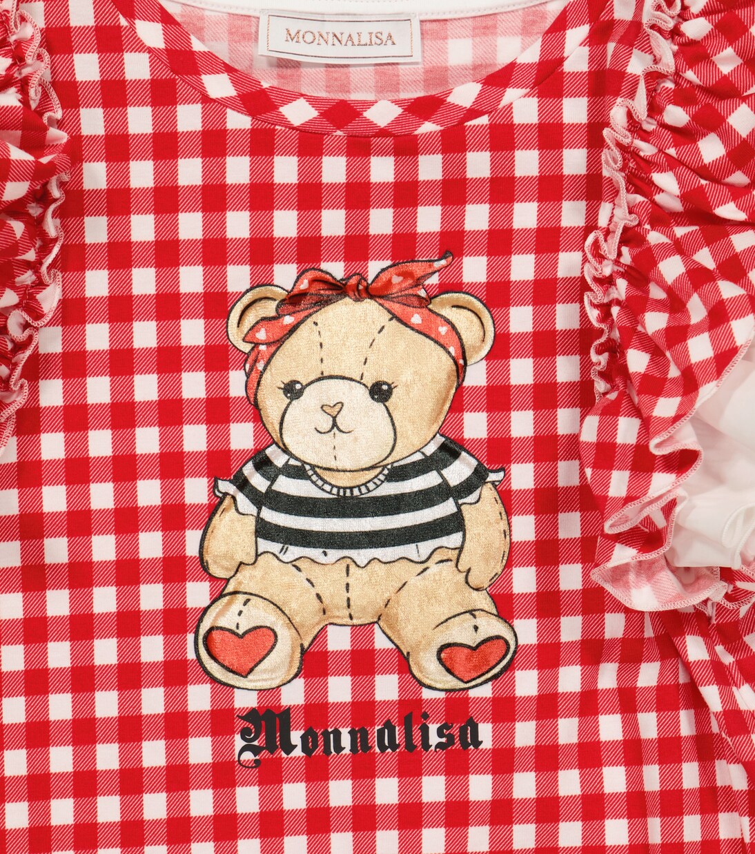 Gingham jersey dress | Monnalisa