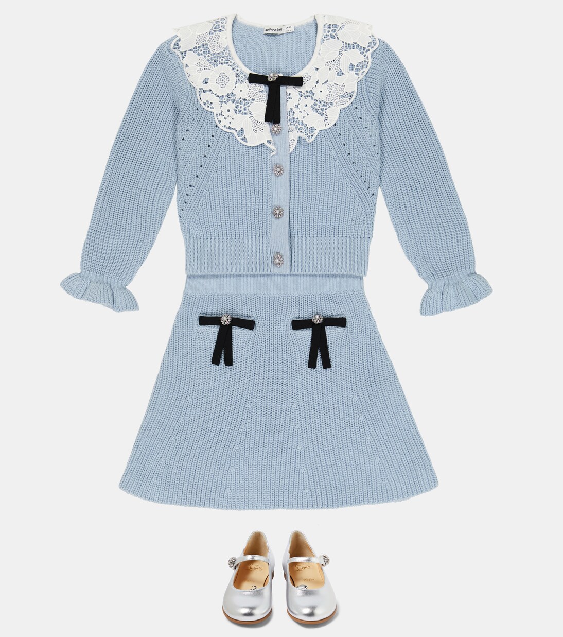 Cotton and wool cardigan | Self-Portrait Kids