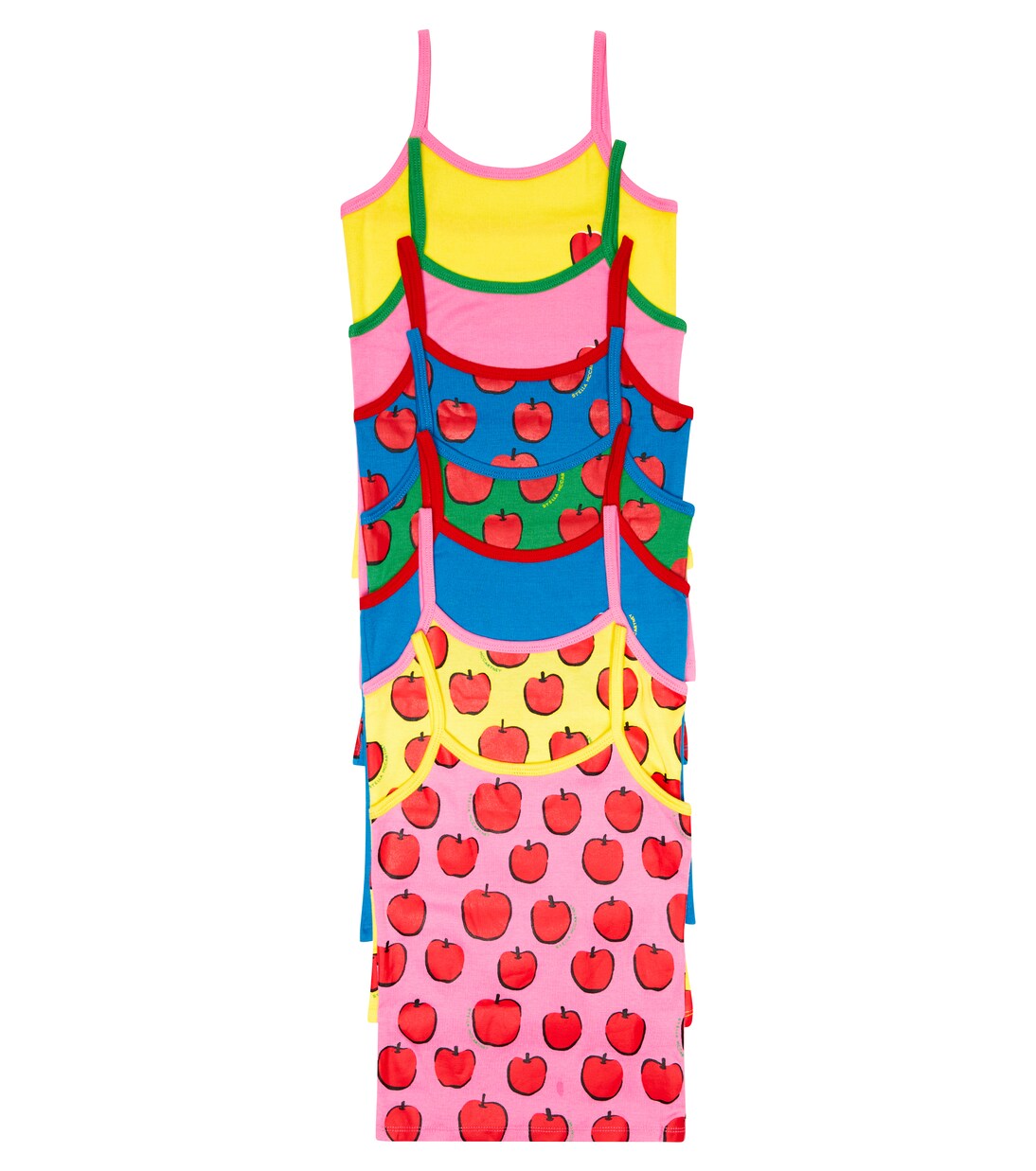 Set of 7 printed cotton tank tops | Stella McCartney Kids
