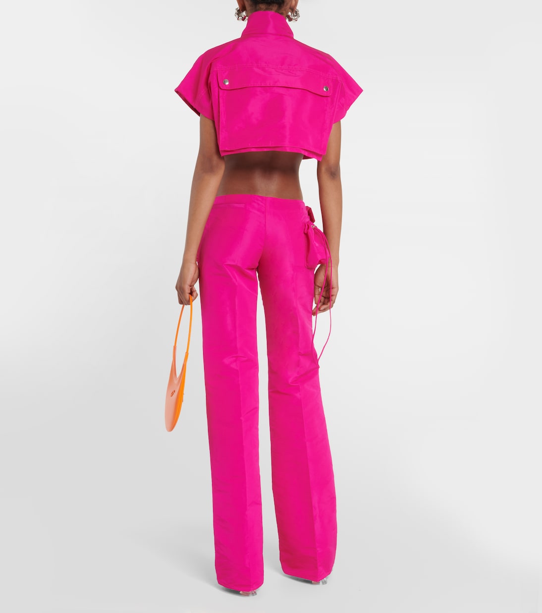 Cropped-Jacke aus Satin | LaQuan Smith