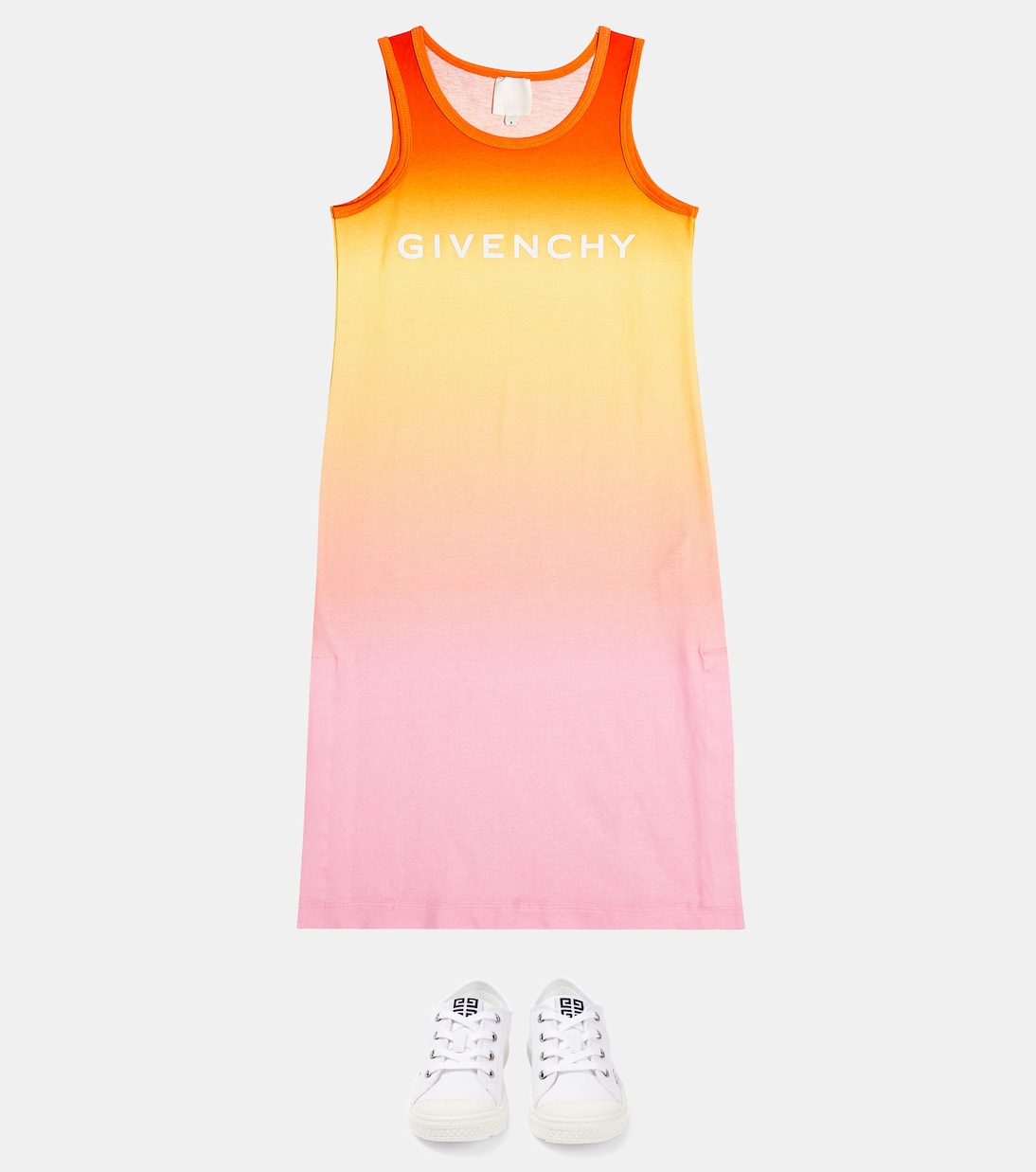 Logo ombré cotton jersey dress | Givenchy Kids