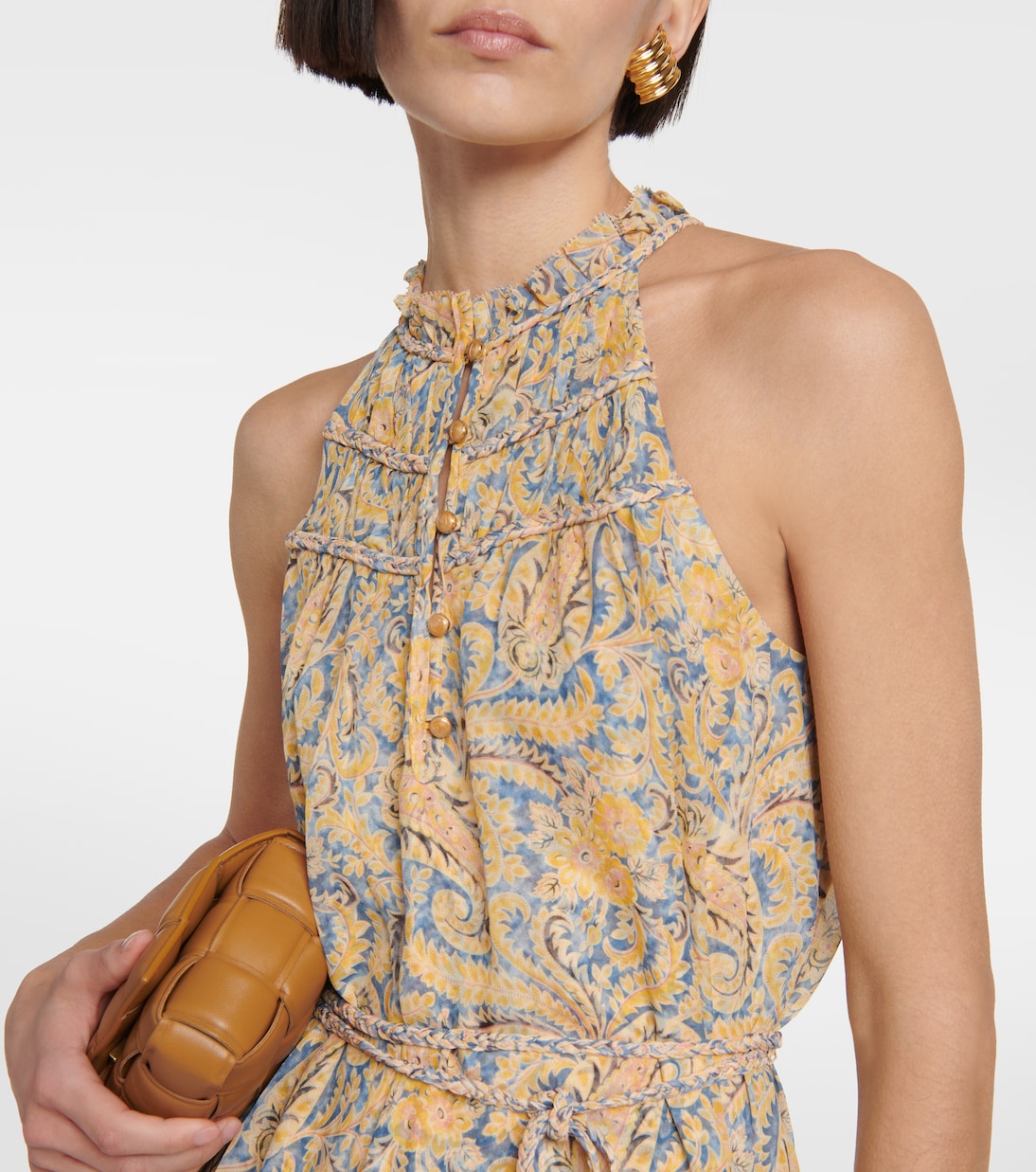 Robe Dria en soie à motif cachemire | Veronica Beard