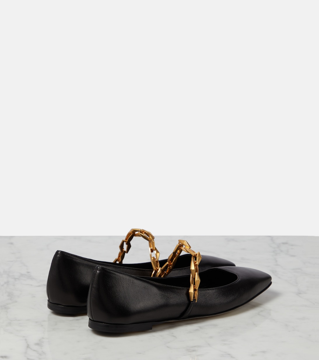 Diamond Tilda leather ballet flats | Jimmy Choo