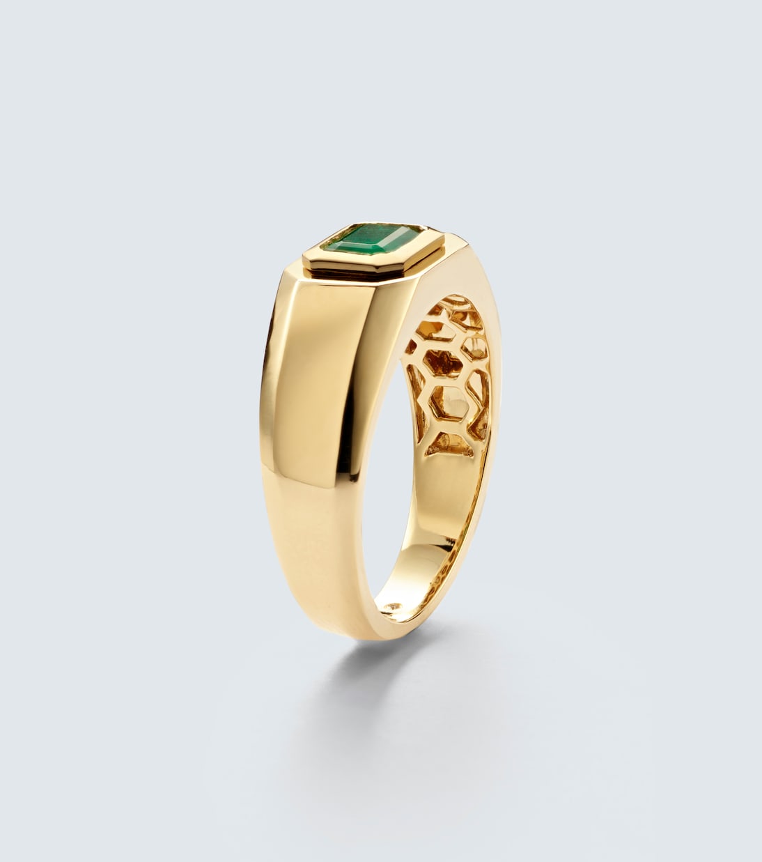 Champion 18kt gold ring with emerald | Shay Jewelry
