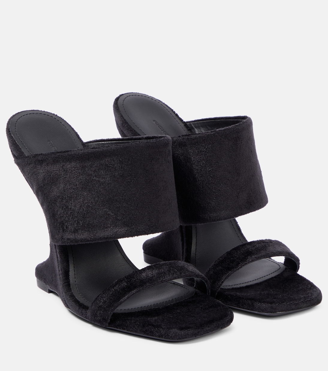 Wedge-Sandalen Cantilever aus Veloursleder | Rick Owens