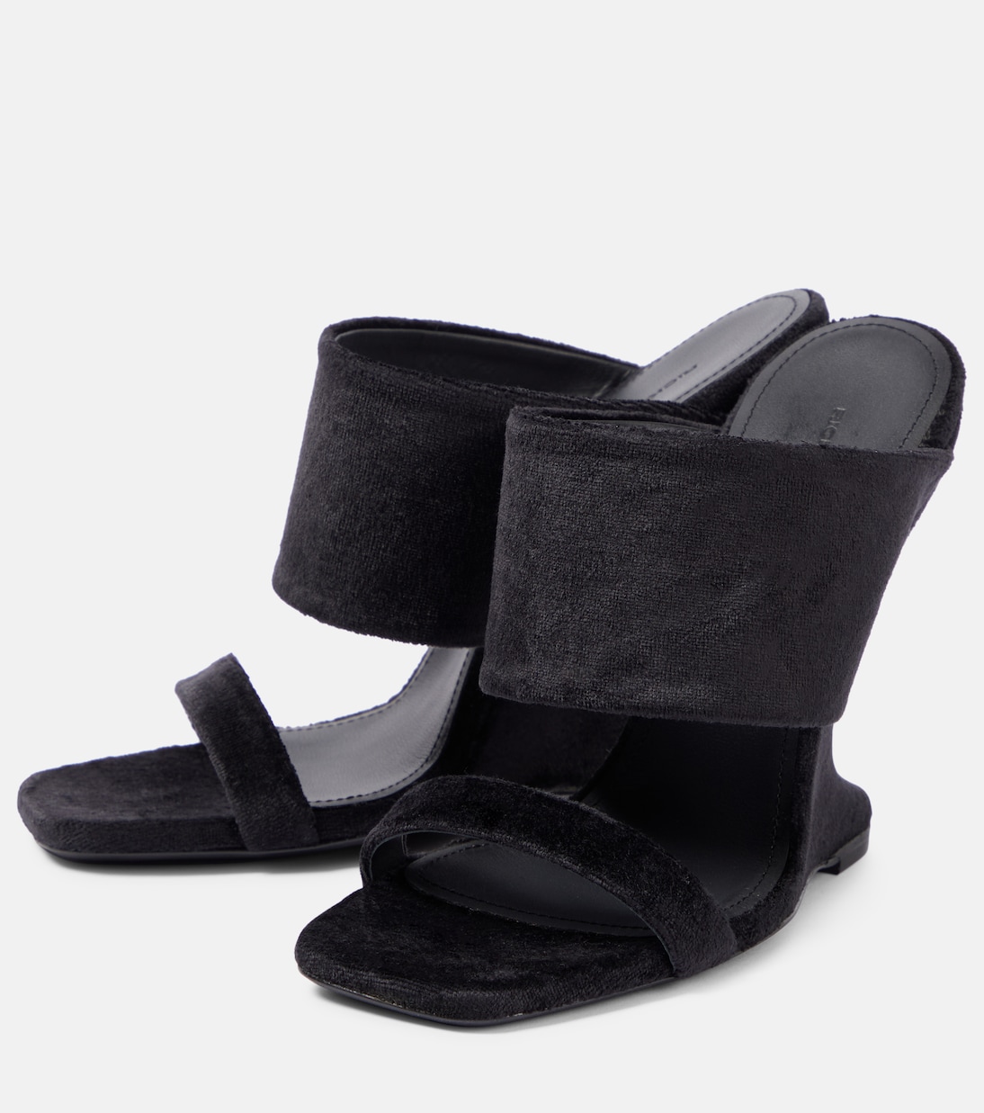 Wedge-Sandalen Cantilever aus Veloursleder | Rick Owens
