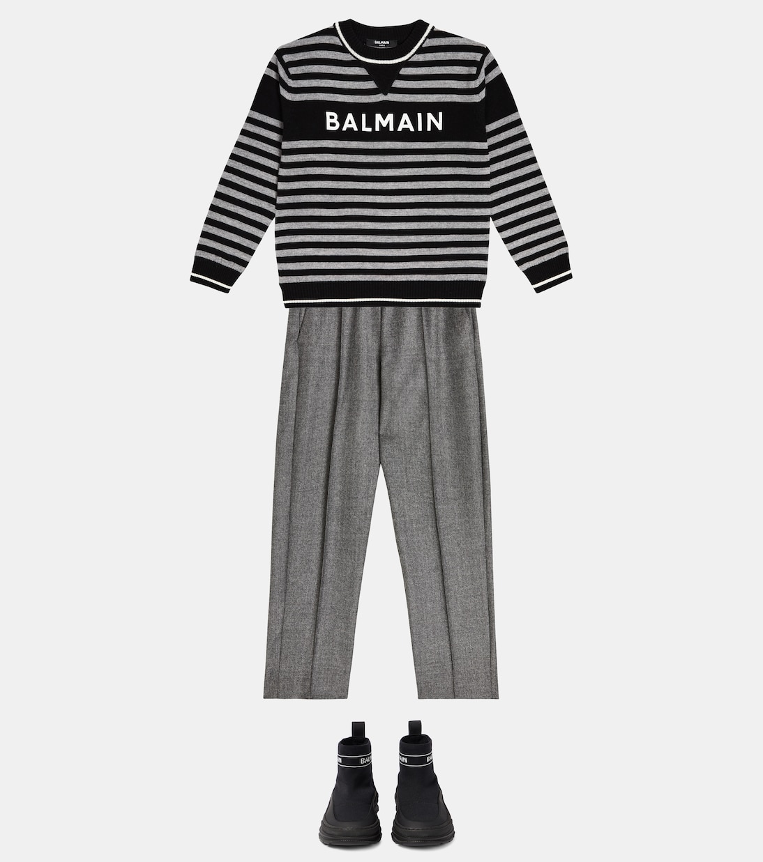 Logo wool pants | Balmain Kids