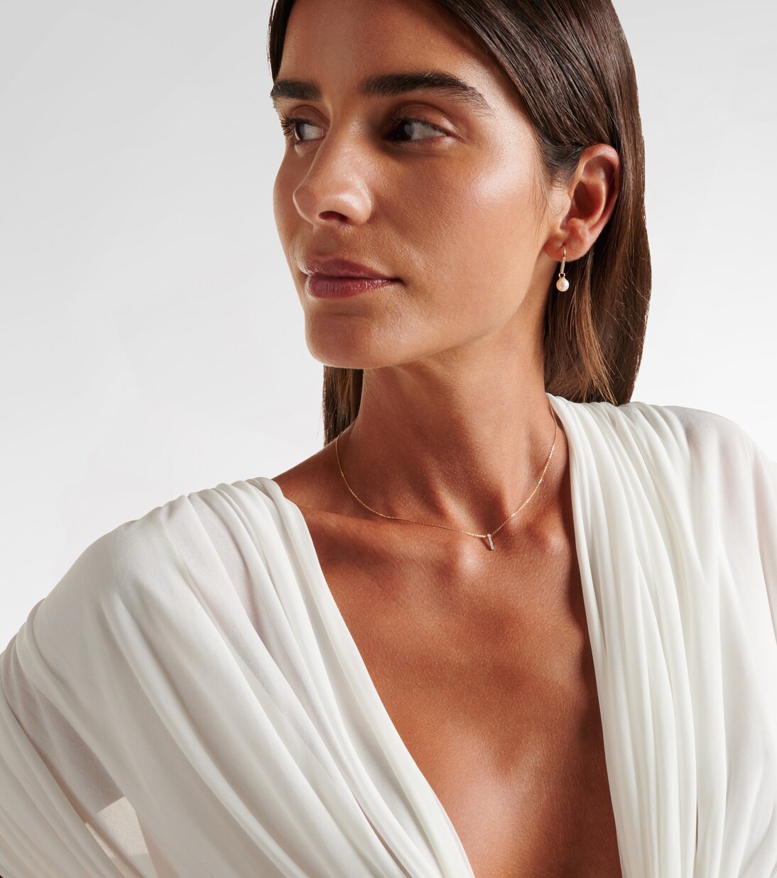 Collana La Barre in oro 14kt con diamanti | Mateo