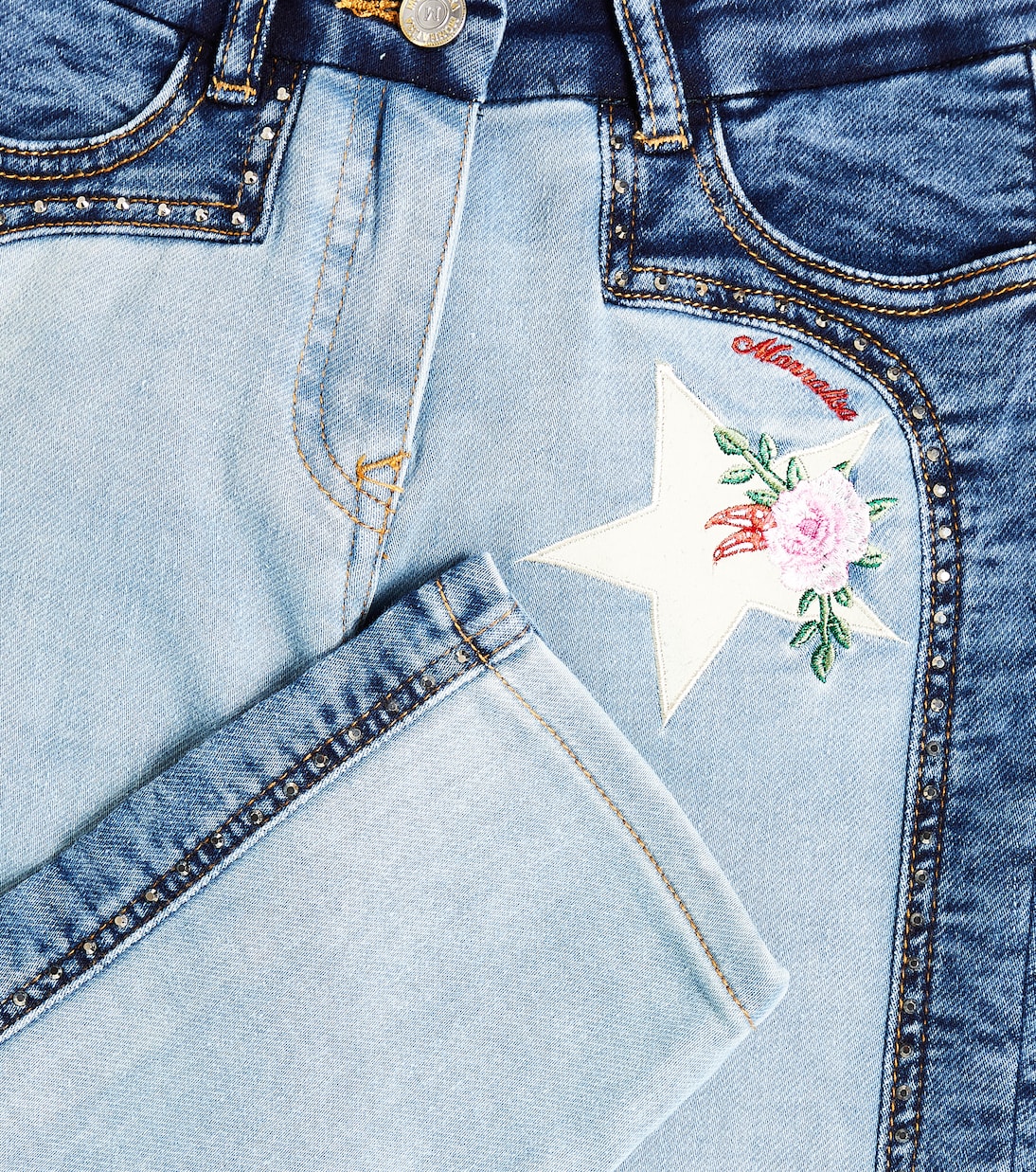 Bestickte Jeans | Monnalisa