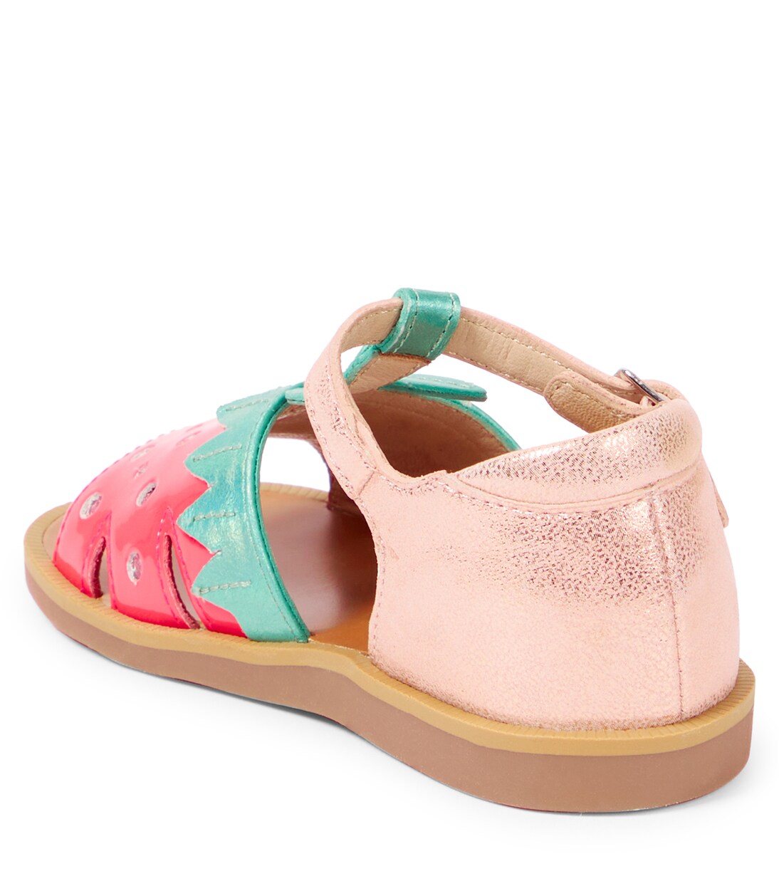 Poppy Berry embellished leather sandals | Pom d'Api