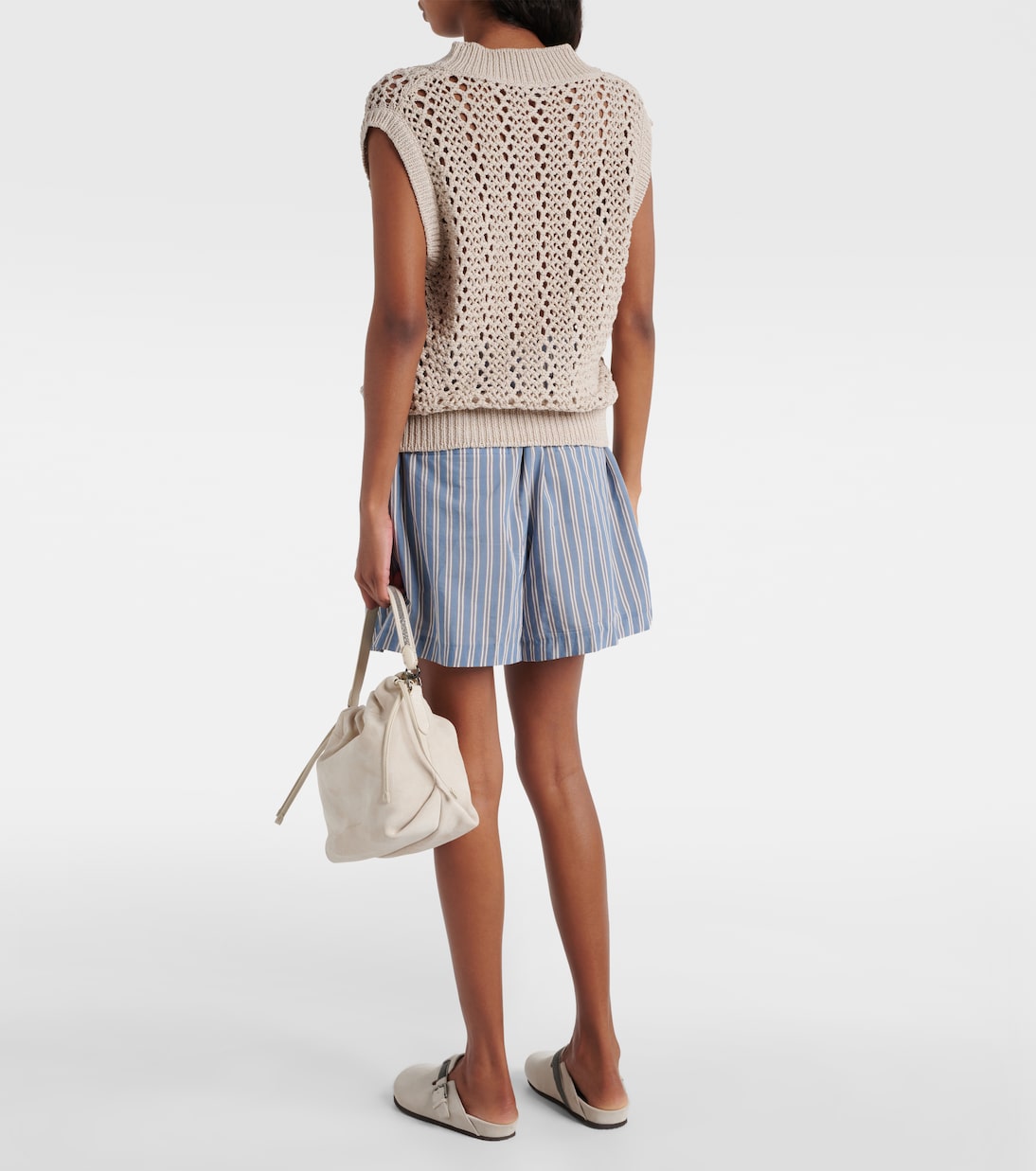 Pull sans manches en coton mélangé | Brunello Cucinelli