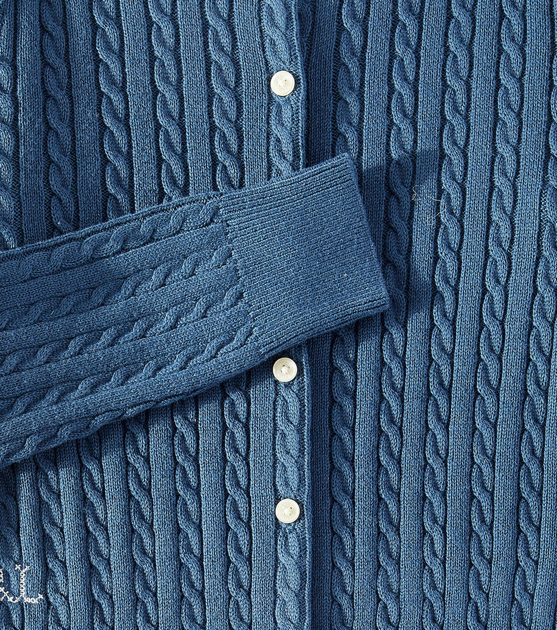 Embroidered cable-knit cotton cardigan | Polo Ralph Lauren Kids