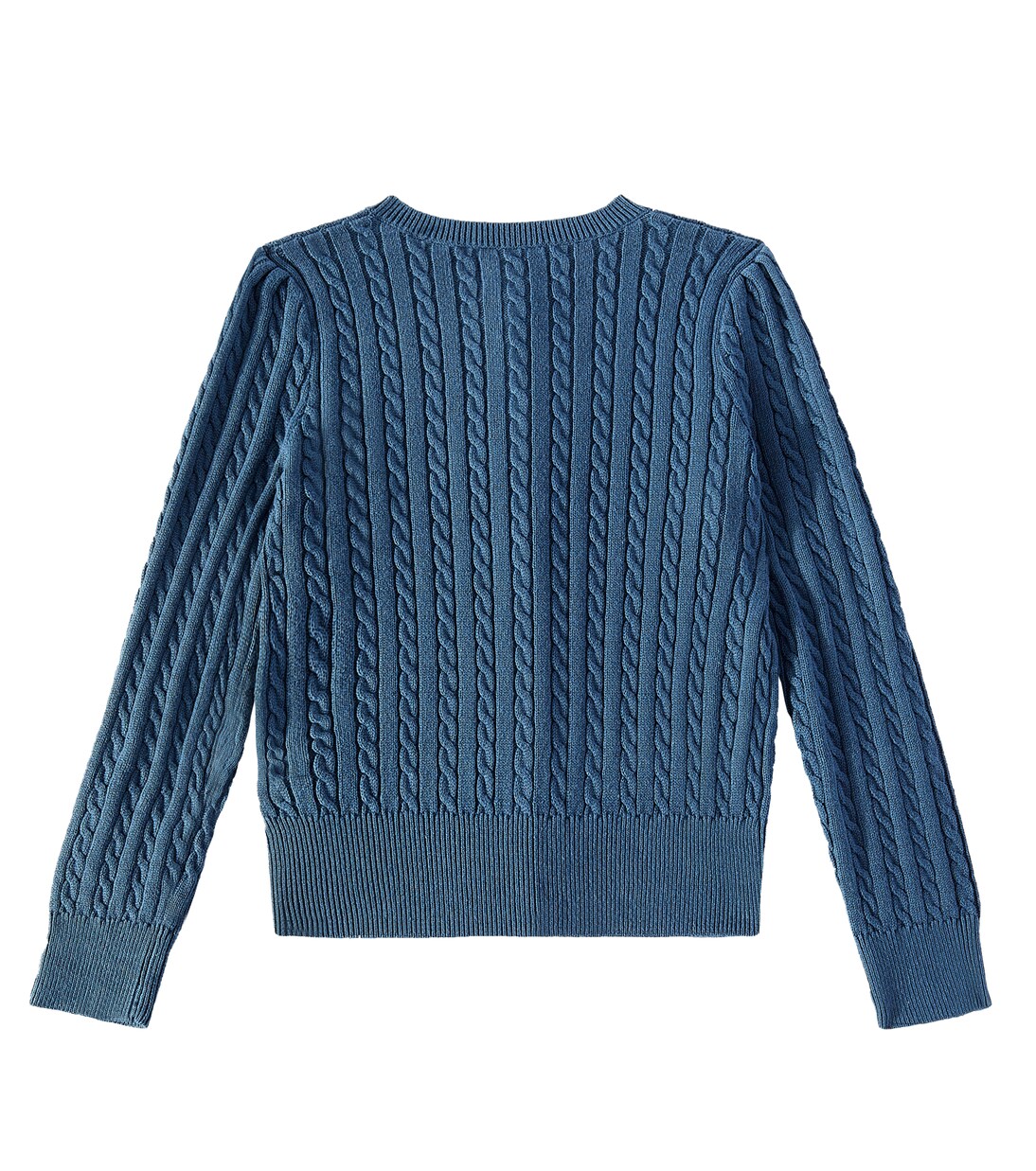 Embroidered cable-knit cotton cardigan | Polo Ralph Lauren Kids