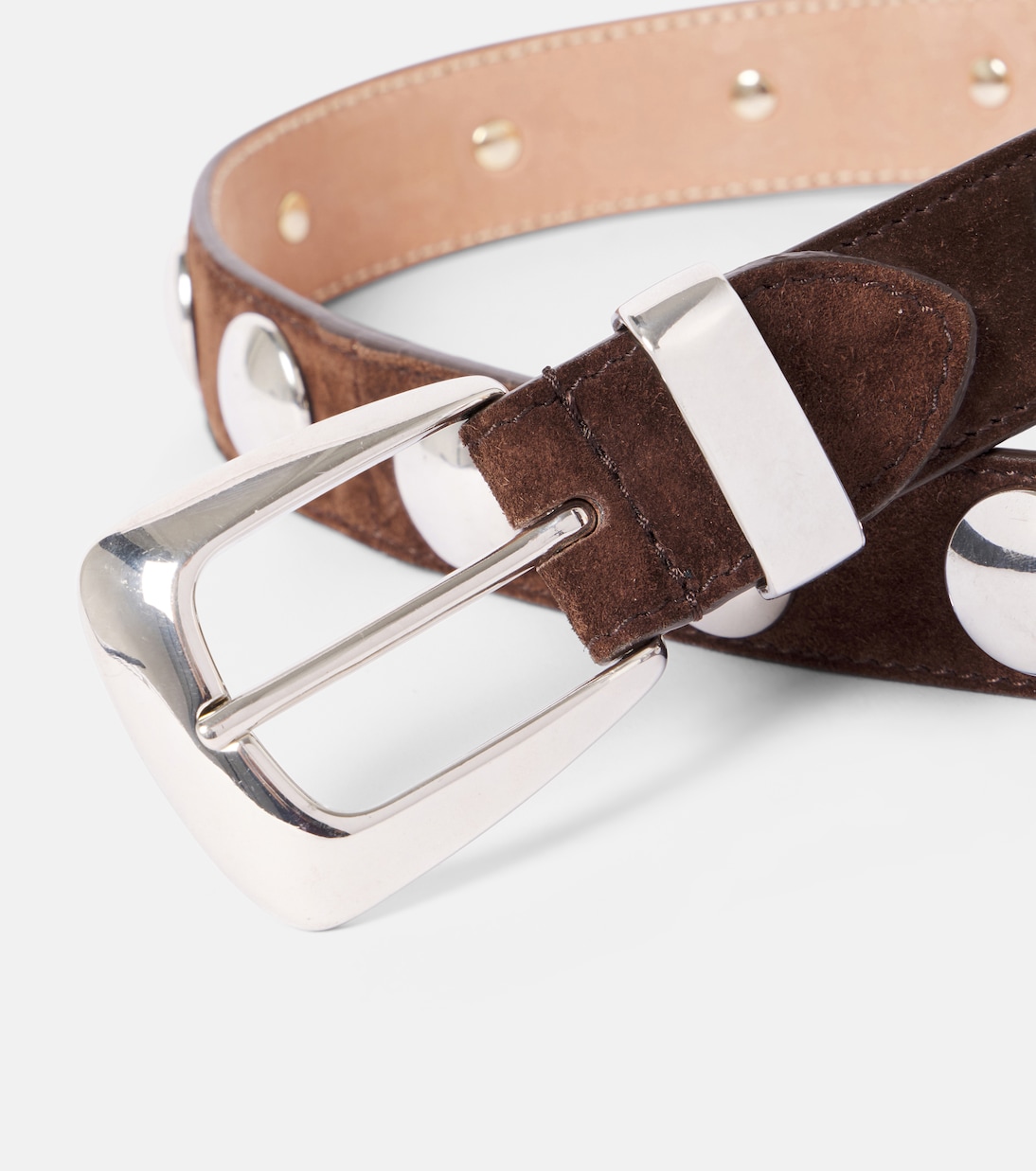 Cintura Benny in suede con borchie | Khaite