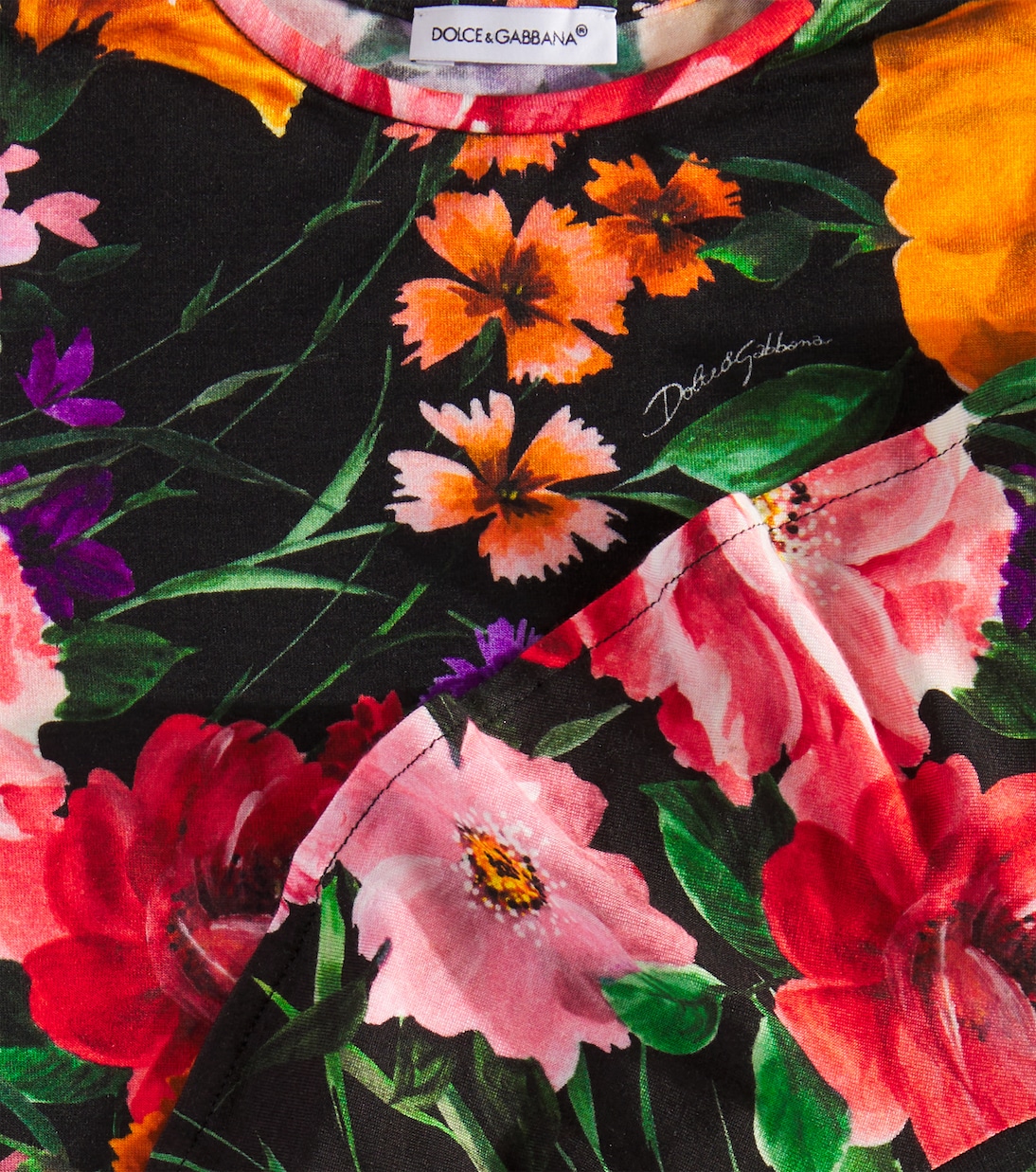 Floral jersey top | Dolce&Gabbana Kids