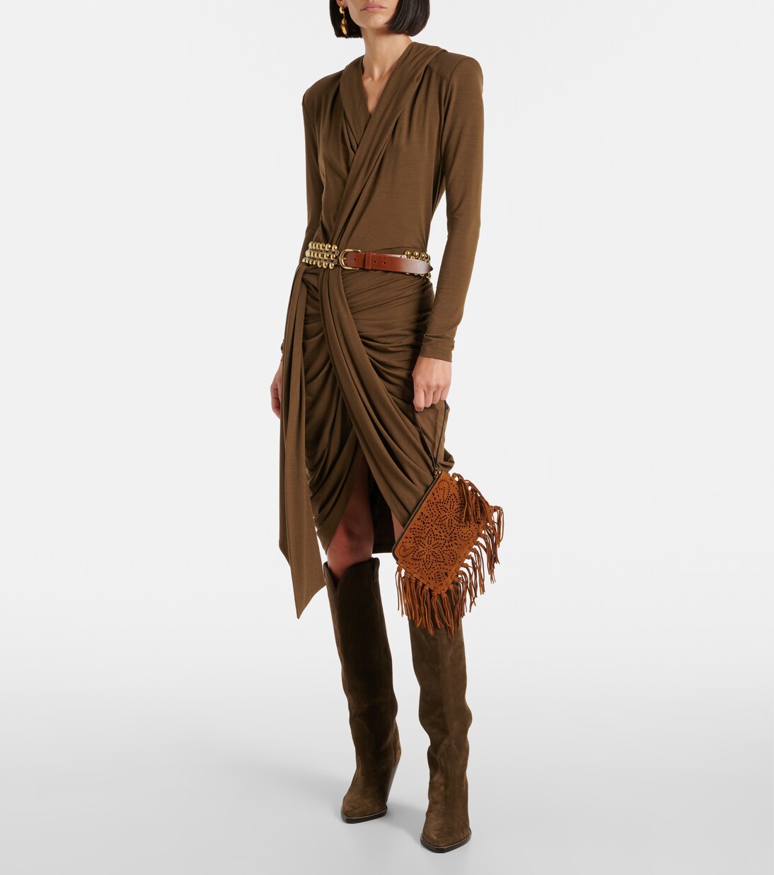 Clutch aus Veloursleder | Isabel Marant