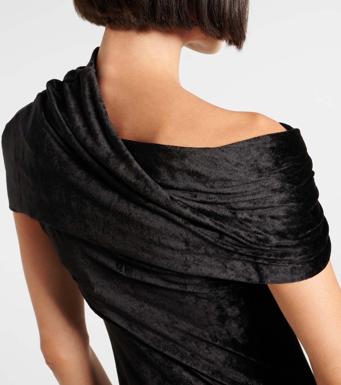 Robe longue Lola asymétrique en velours | Rick Owens