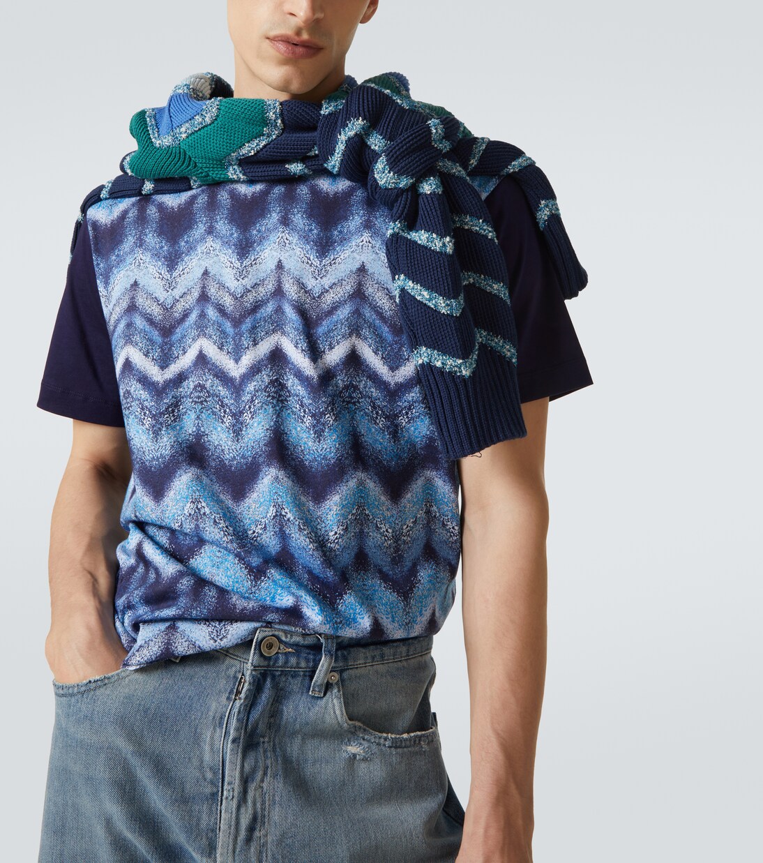 Zigzag printed cotton jersey T-shirt | Missoni